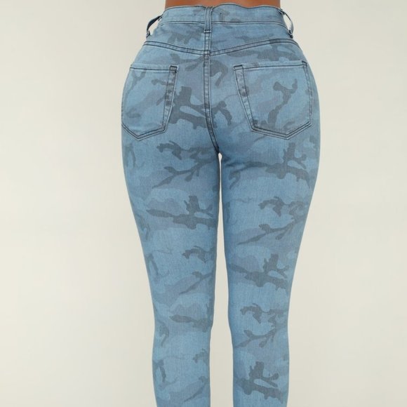High Rise Skinny Jeans - Medium Blue - Picture 5 of 6